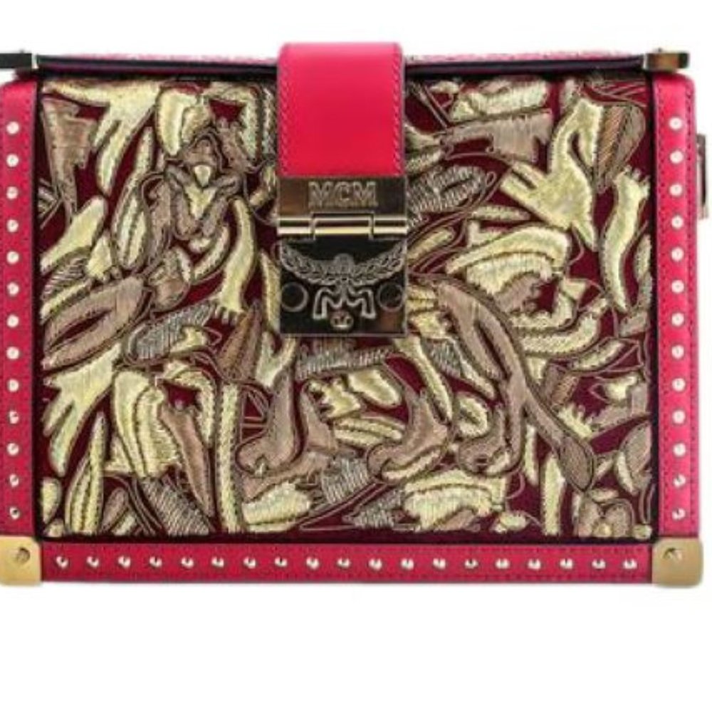 MCM Mitte Brocade Cross Body Bag